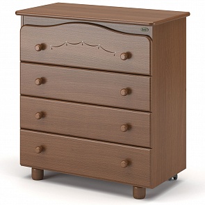 Детский комод Nuovita Perla, цвет - Noce scuro/Темный орех (Nuovita, сPER_1051)